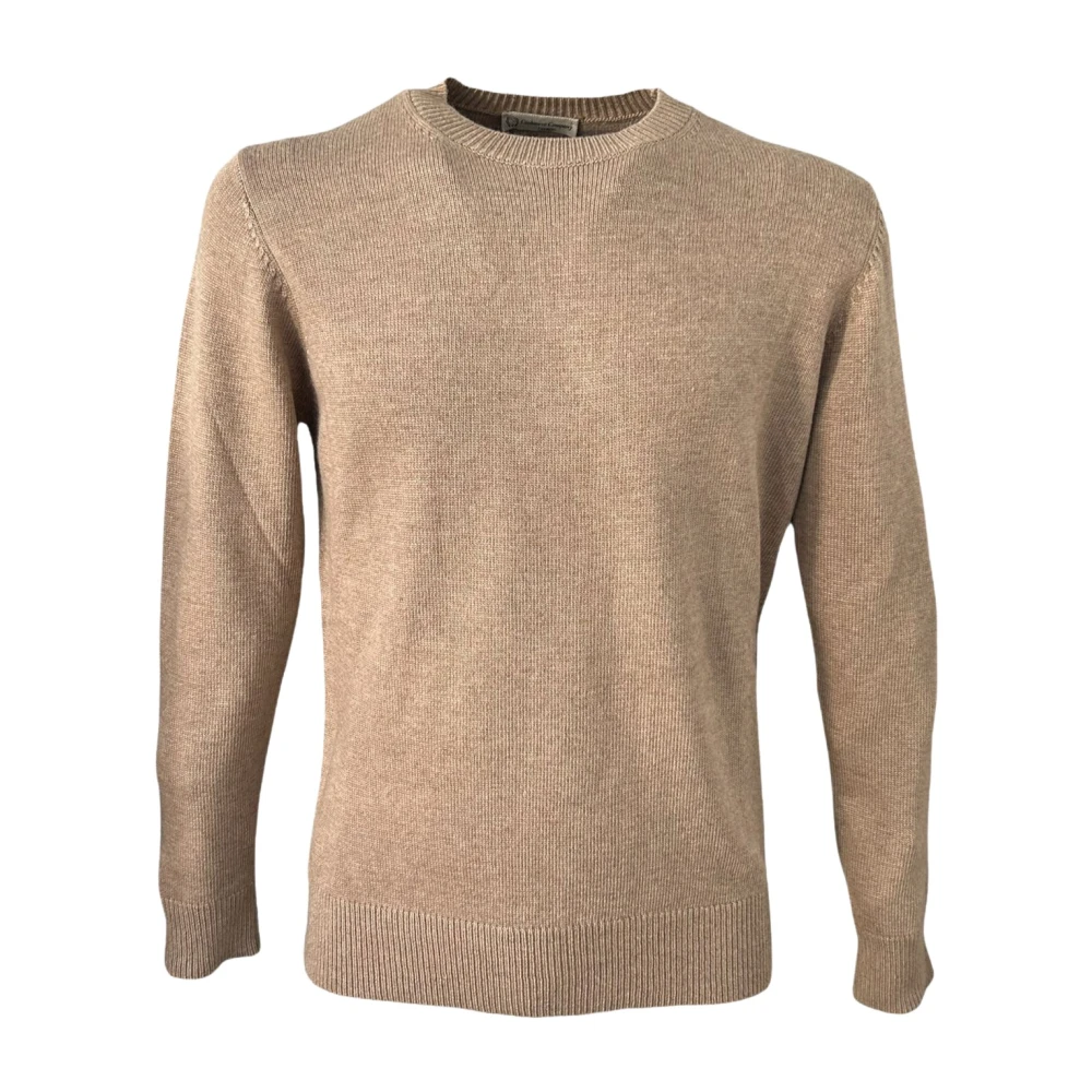 Cashmere Company Trui met Ronde Hals Beige Heren