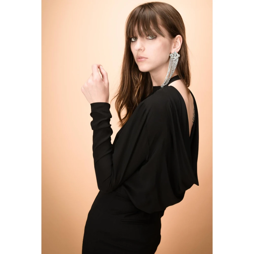 pinko Stijlvolle Crepe de Chine Blouse Black Dames
