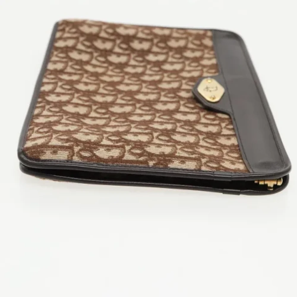 Dior Vintage Pre-owned Canvas clutches Brown Dames