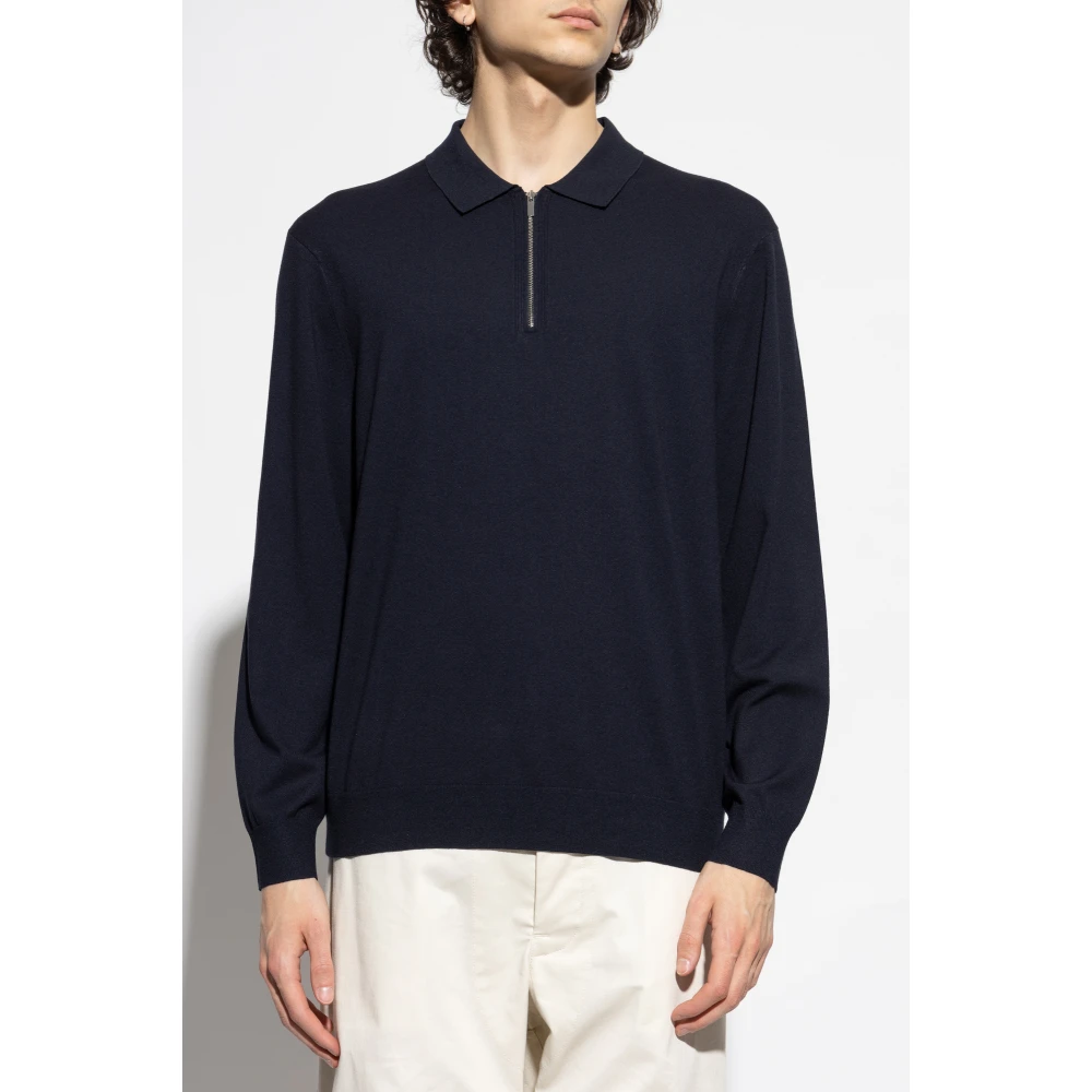 Theory Lange mouw polo Blue Heren