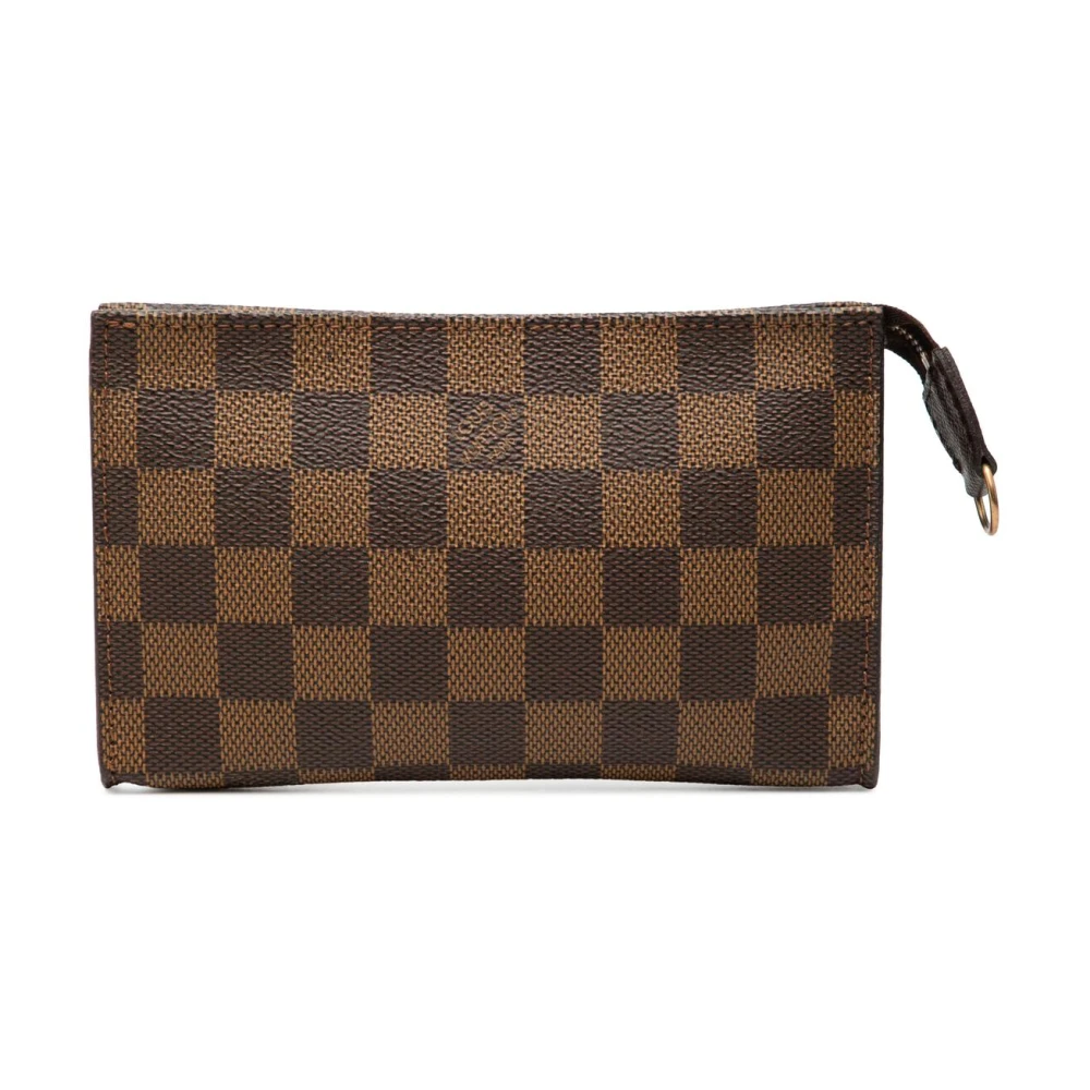 Louis Vuitton Vintage Women's Brown Pre-Owned Damier Ebene Canvas Pouch