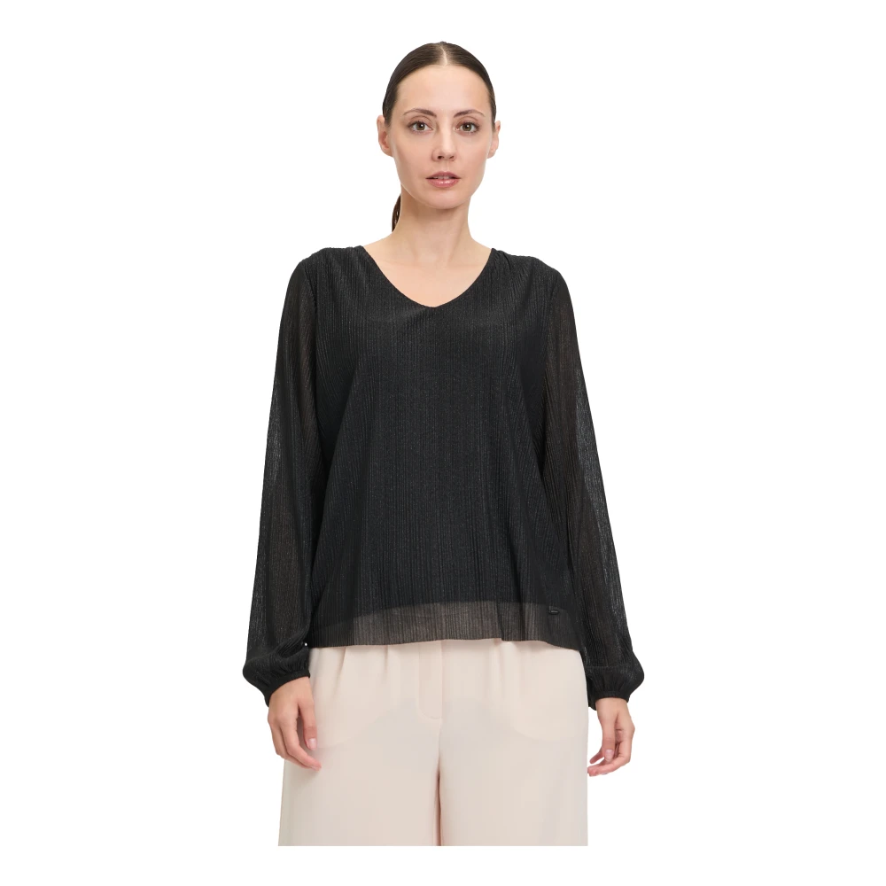 Betty & Co Blouse met Lurexdraad Black Dames