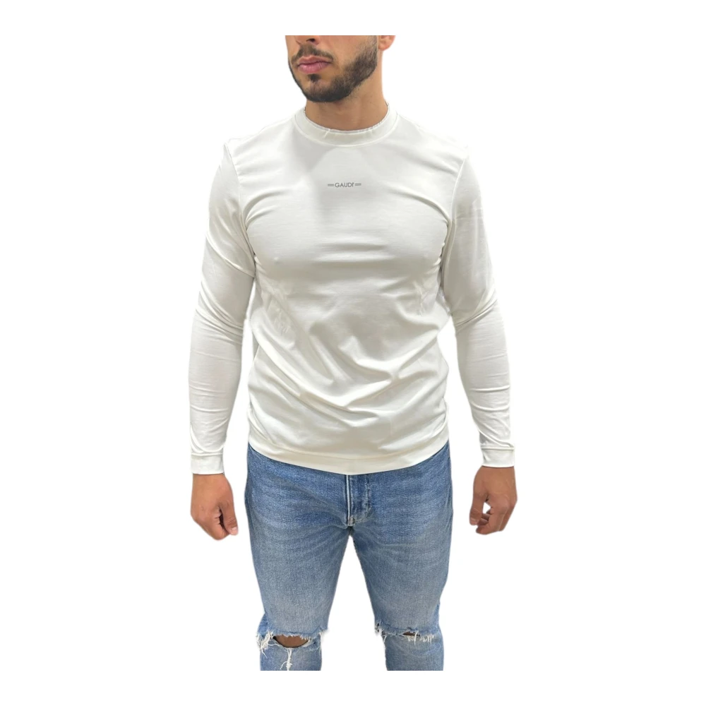 Gaudi Lange Mouw T-shirt White Heren