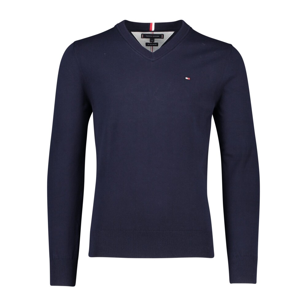 Tommy hilfiger v 2025 hals trui dames