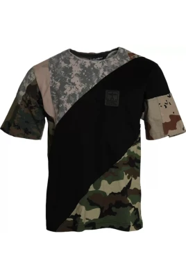 Camouflage Bomull Rund Hals Herr T-shirt