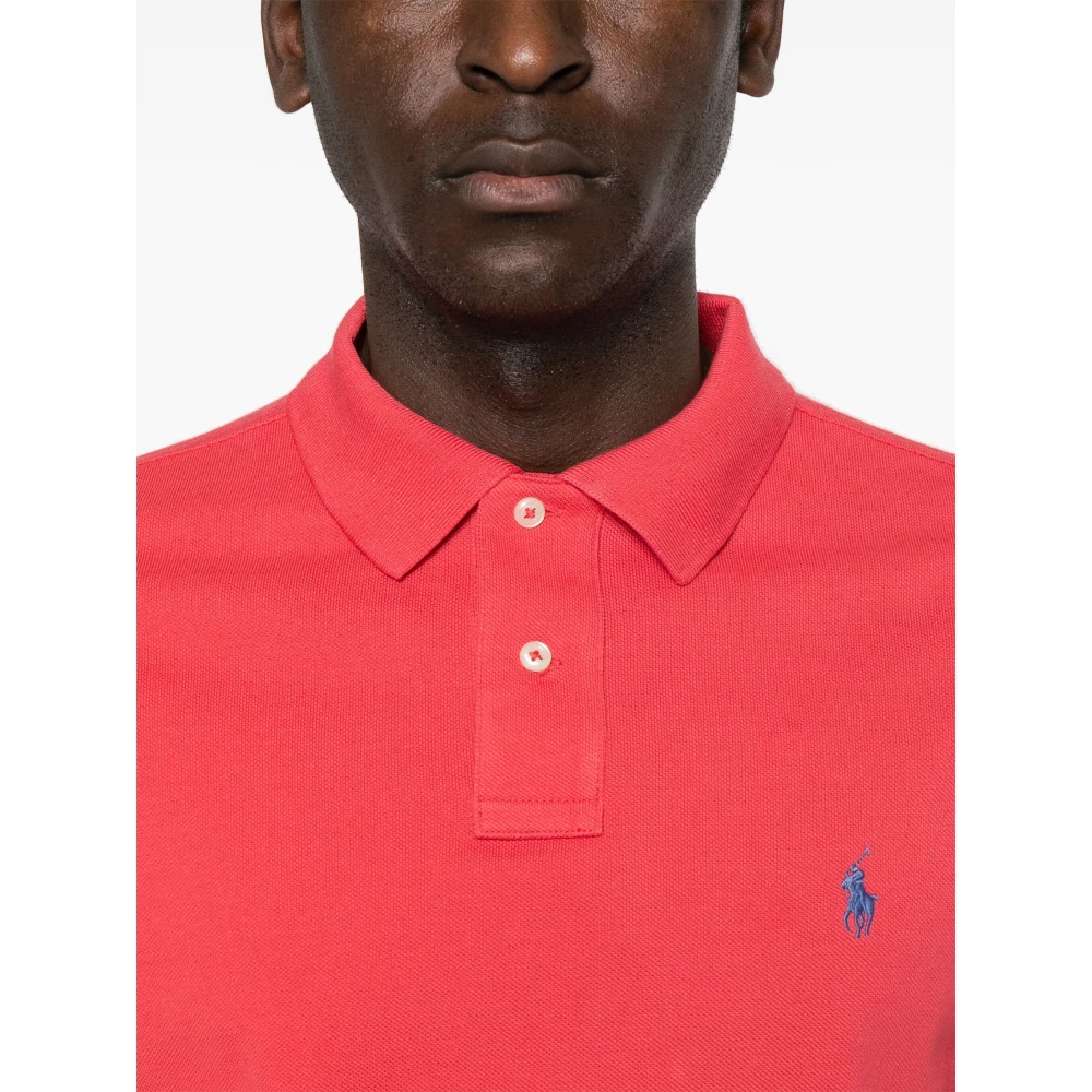 Polo Ralph Lauren Aangepaste Slim Fit Katoenen Poloshirt Red Heren
