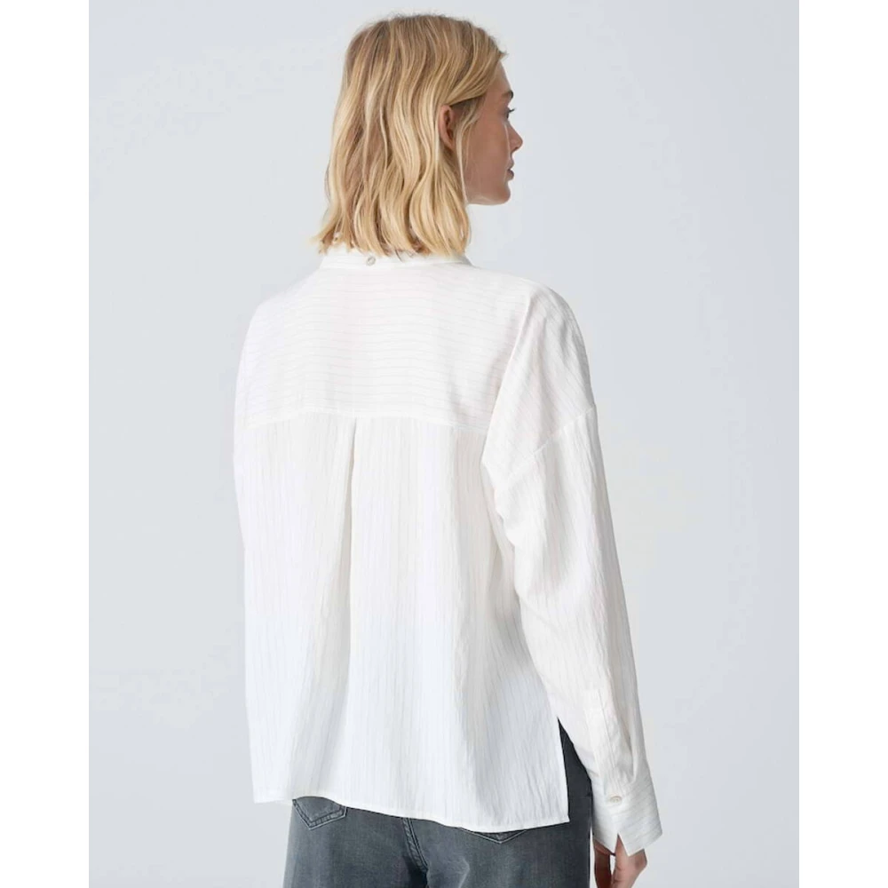Opus Lange Mouw Blouse Fredi White Dames