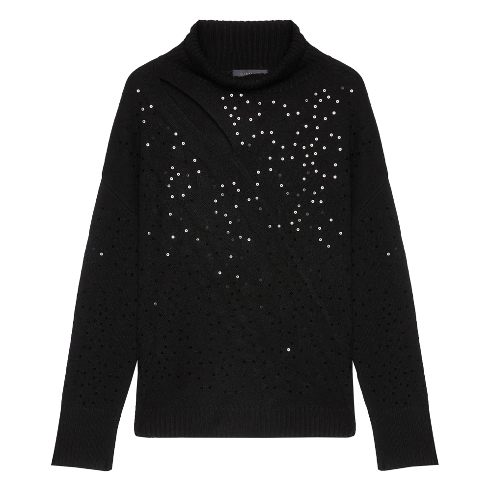 Elena Mirò Stijlvolle Maglia Shirt Black Dames