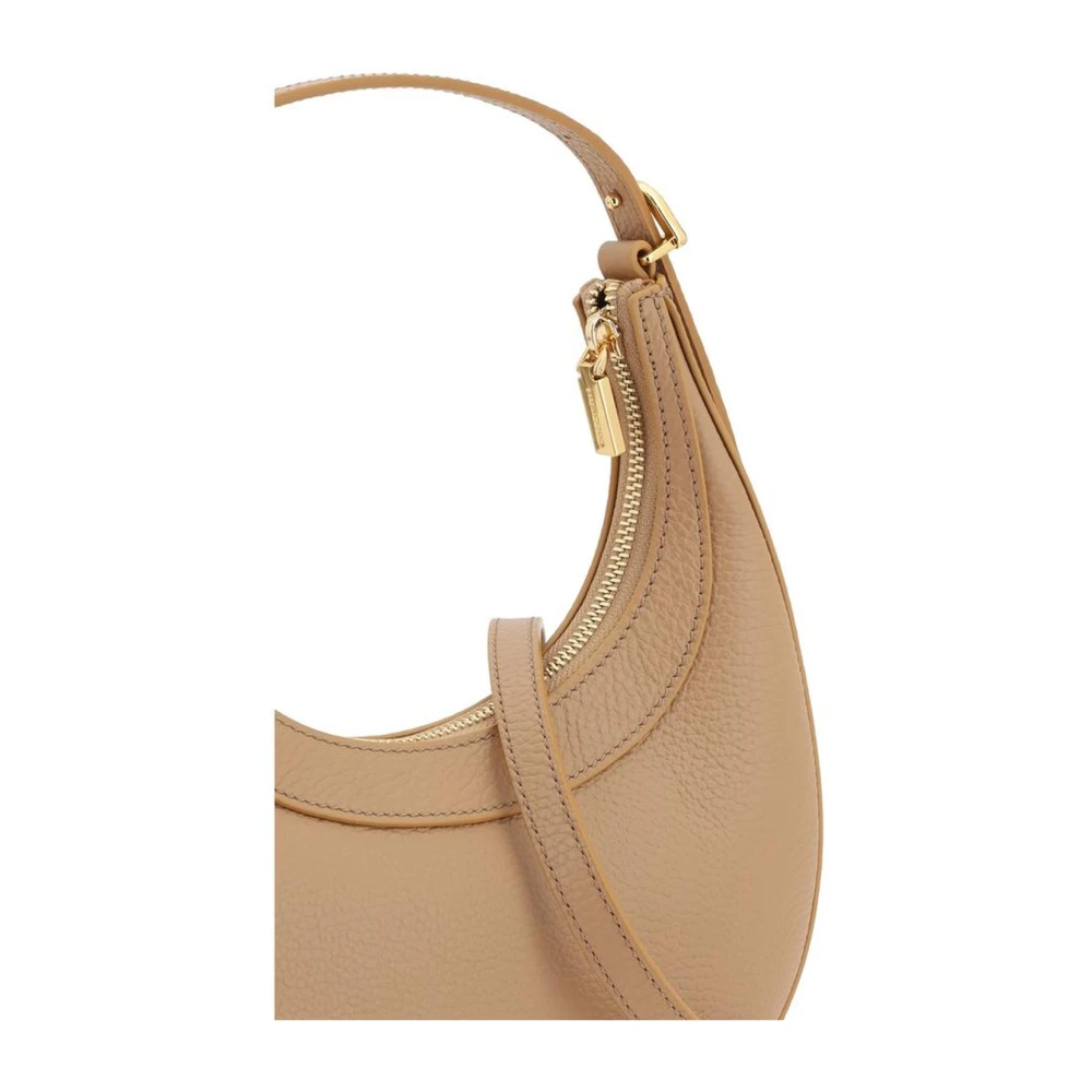 Coccinelle Schoudertas van generfd leer met verstelbare bandjes Beige Dames