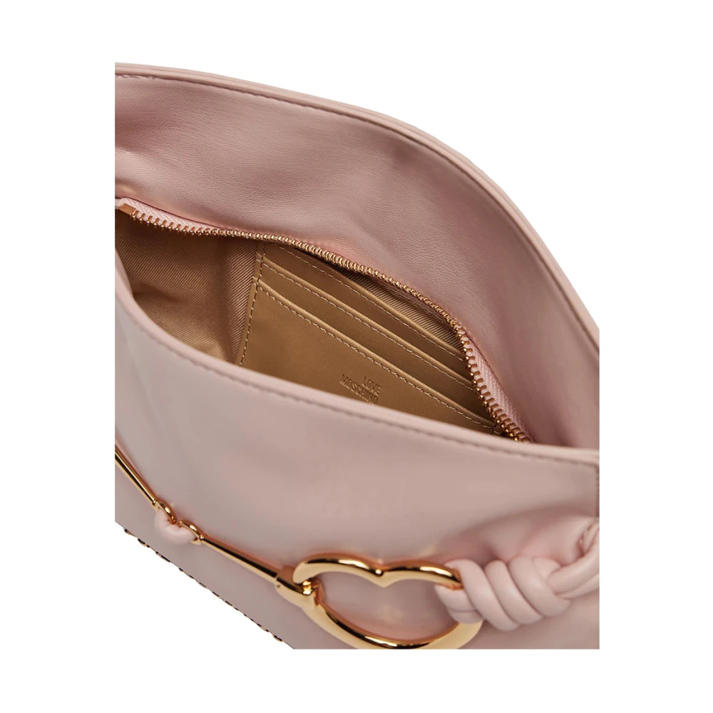 Moschino Chique Roze Schoudertas met Gouden Details Pink Dames