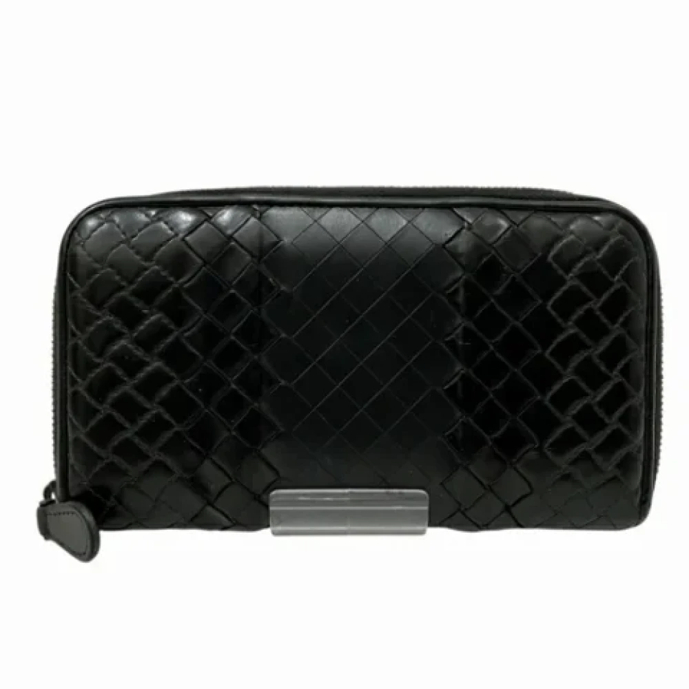 Bottega Veneta Vintage Pre-owned Leather wallets Black Dames