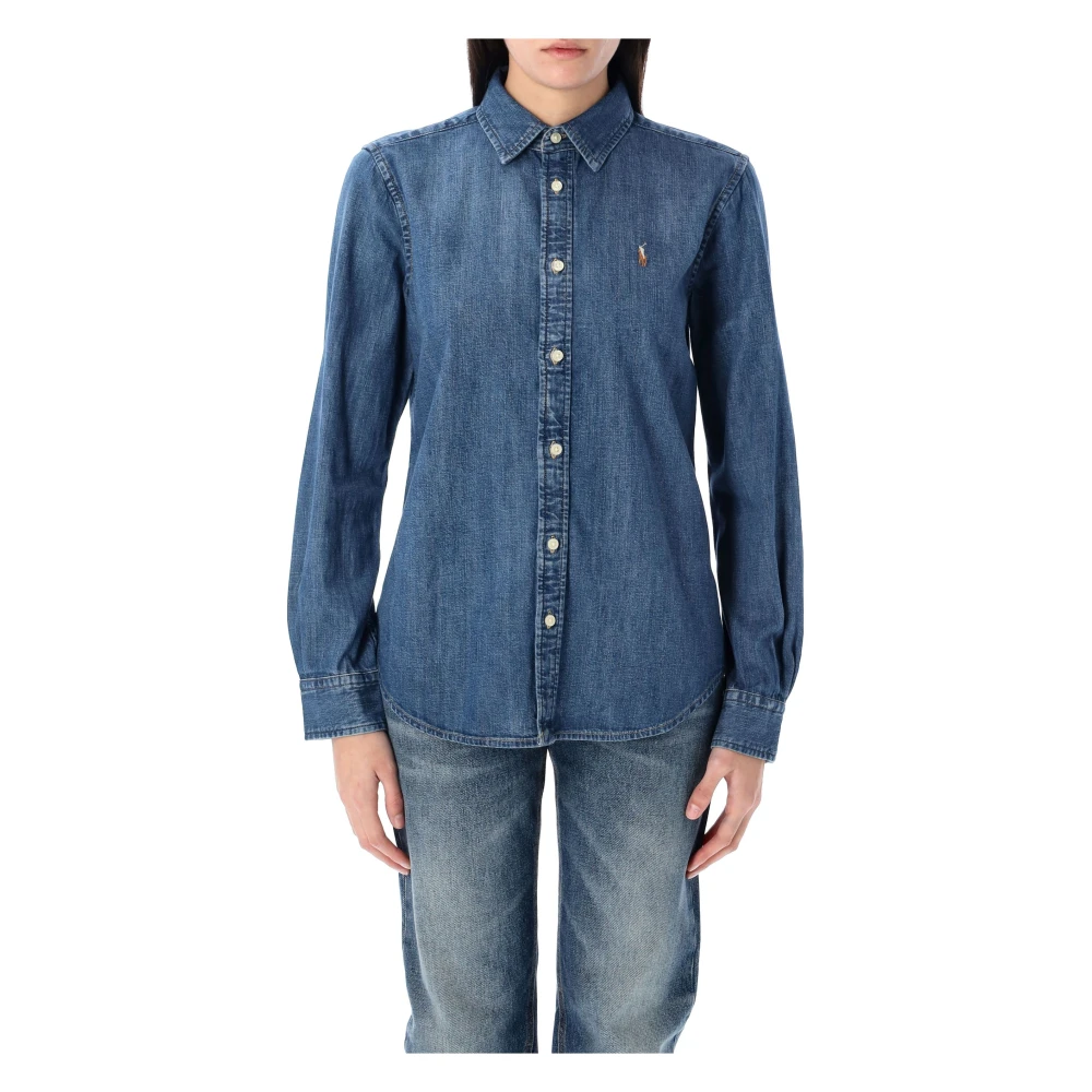 Ralph Lauren Dameskleding Shirts Blauw Ss25 Blue Dames