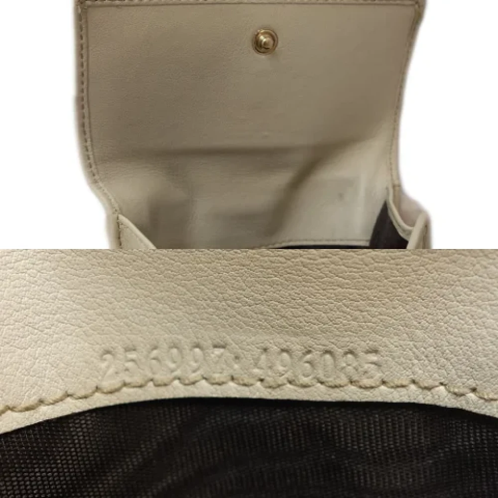 Gucci Vintage Pre-owned Leather wallets Beige Dames
