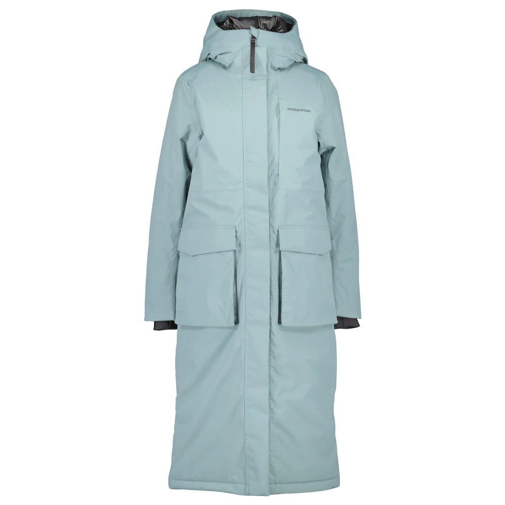 Didriksons Sportieve Parka met Functionele Details Blue Dames