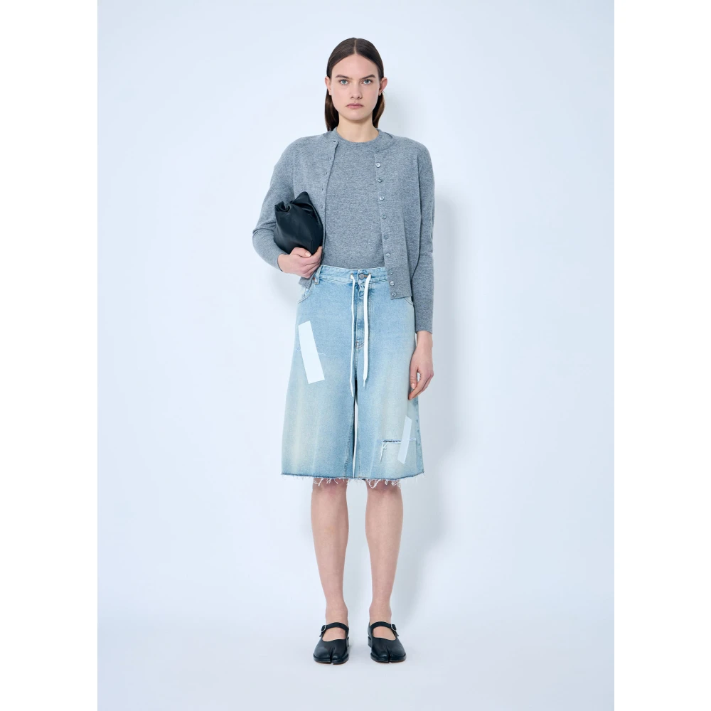 MM6 Maison Margiela Denim Shorts Blue Dames