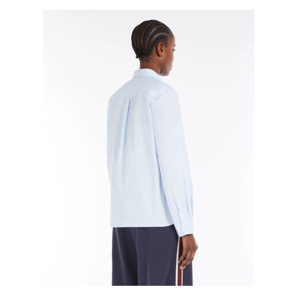 Max Mara Weekend Lichtblauwe Apice Blouses Blue Dames