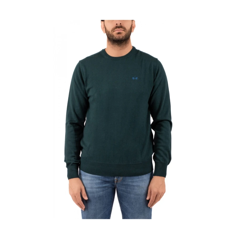 La Martina Men's Green Round-Neck Knitwear