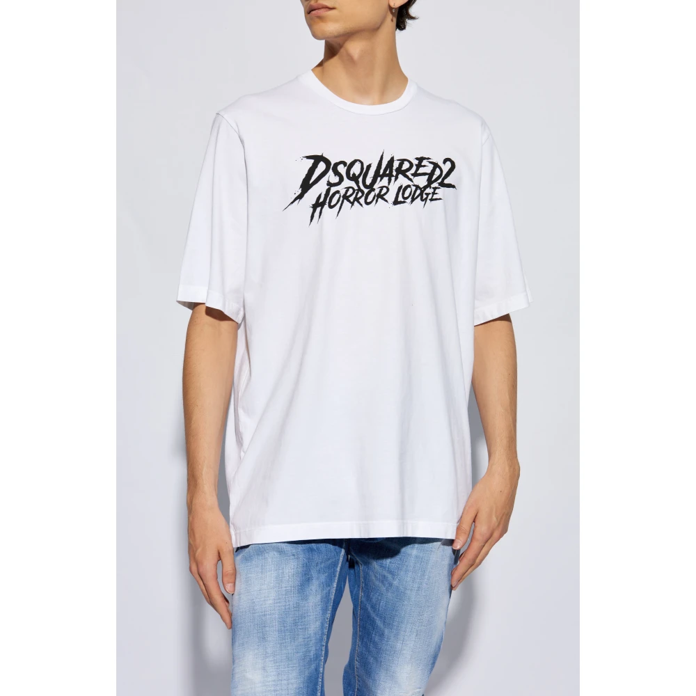 Dsquared2 T-shirt met logo White Heren