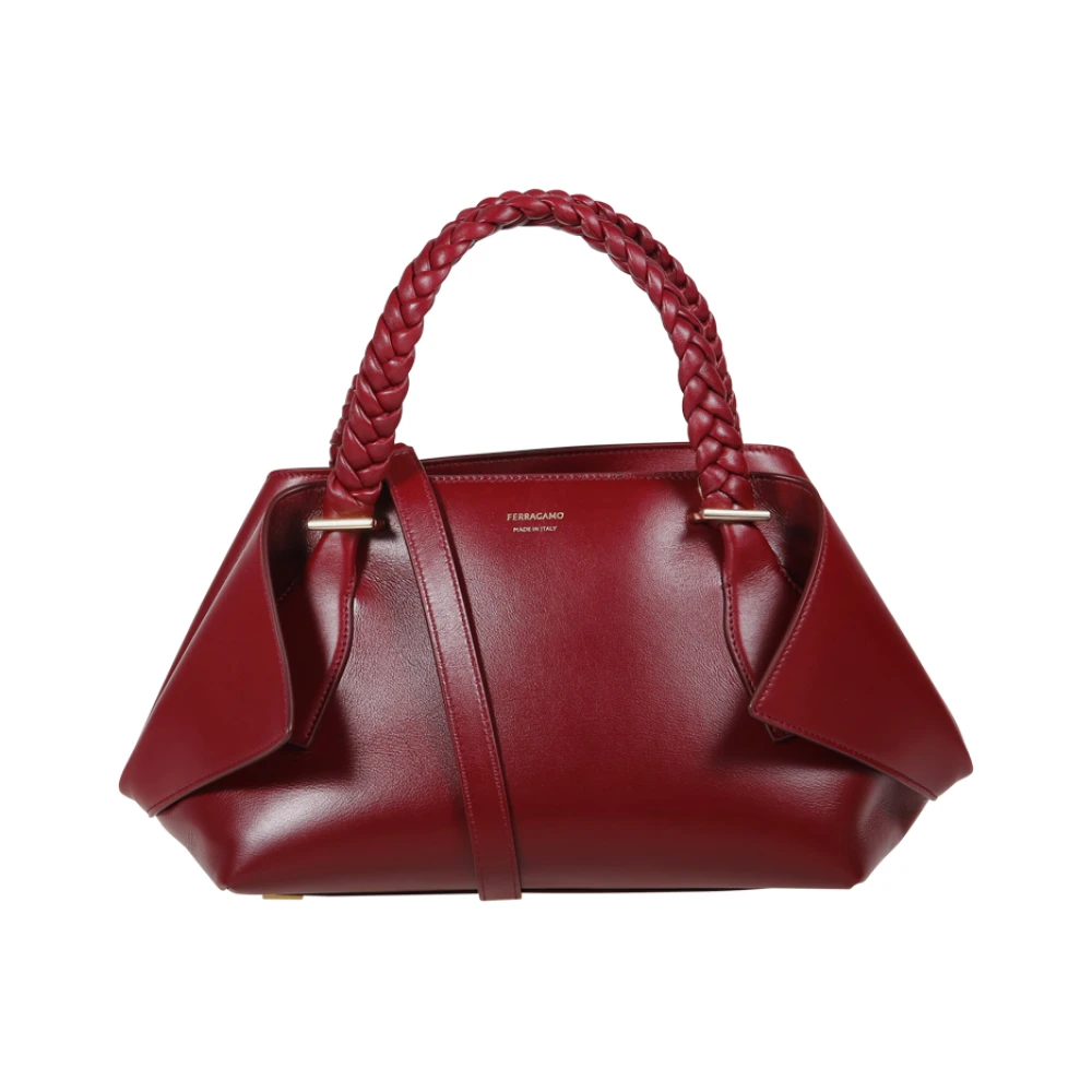 Salvatore Ferragamo Blossom TH S Väska i Burgundy Red, Dam