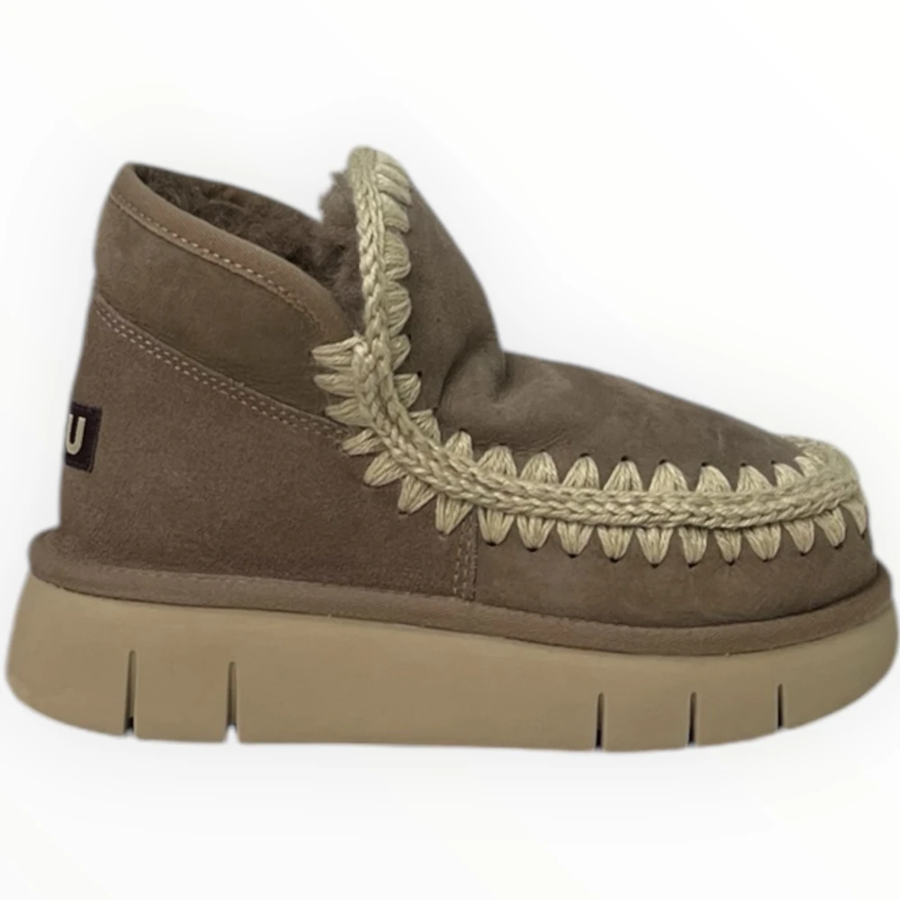 Mou Women's Gray Eskimo Bounce Sneaker Boots