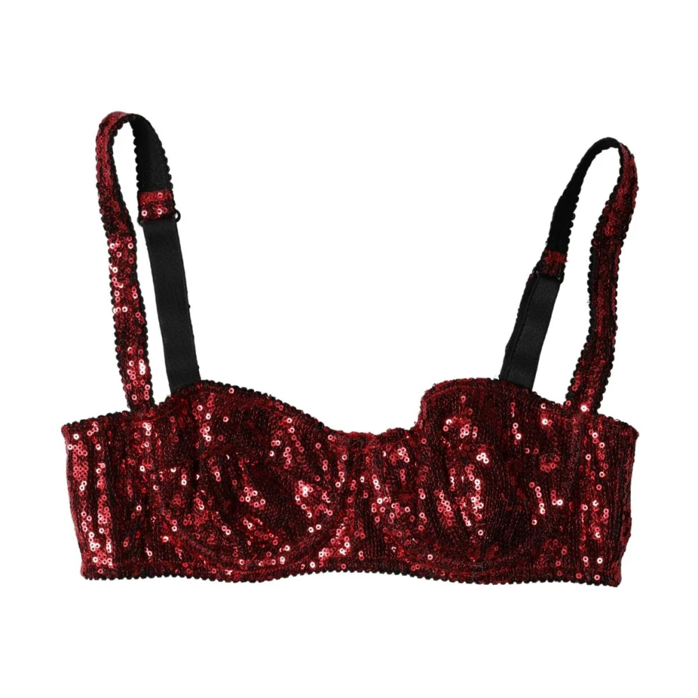 Dolce & Gabbana Donna Rosso Dolce Gabbana Bikini Top Stampa Floreale