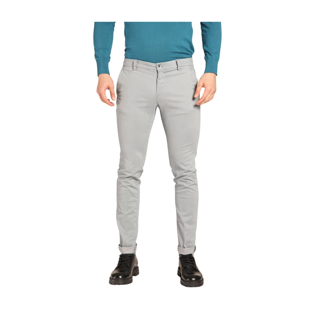 Mason's Milano Style Chino Broek Extra Slim Fit Gray Heren