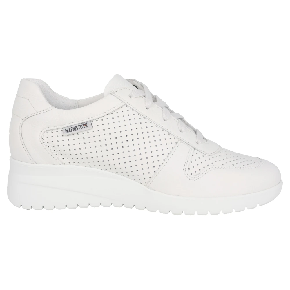 Mephisto Witte Damessneaker Isa Perf Dames Schoenen