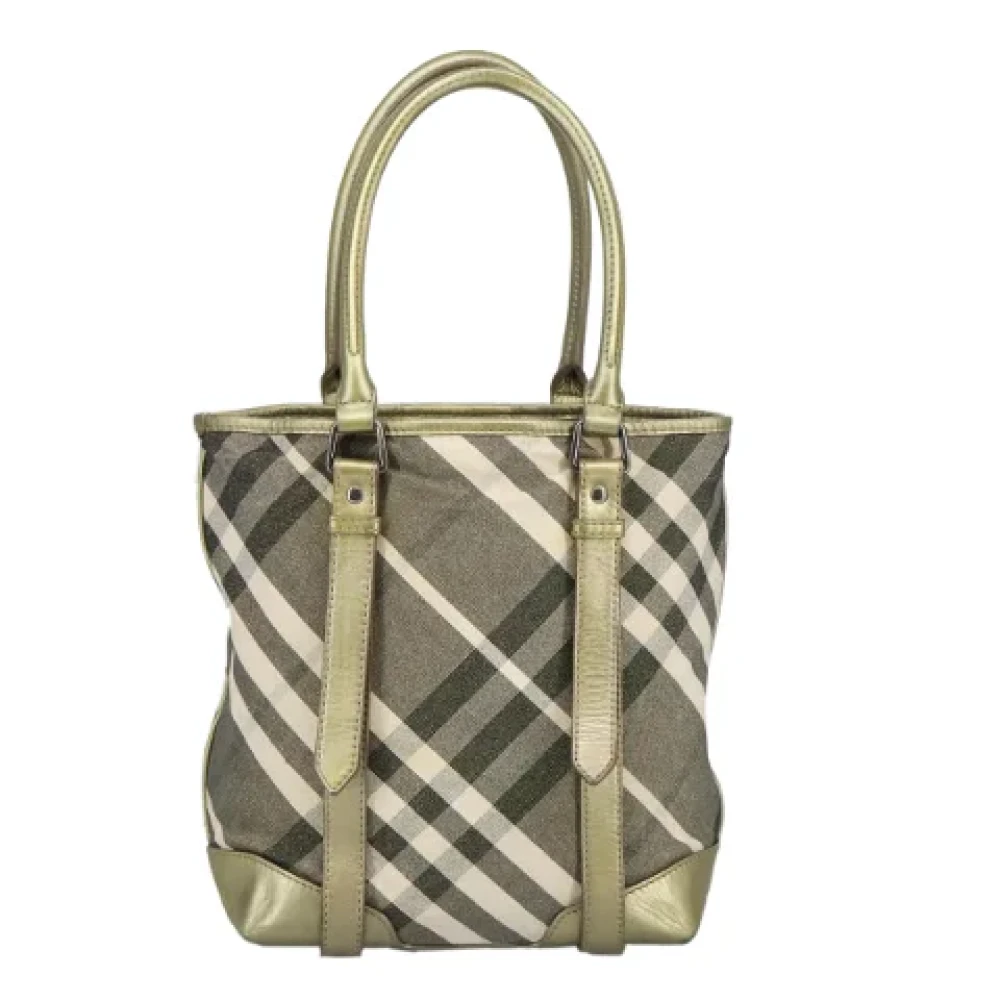Burberry Vintage Pre-owned Canvas handbags Green Dames