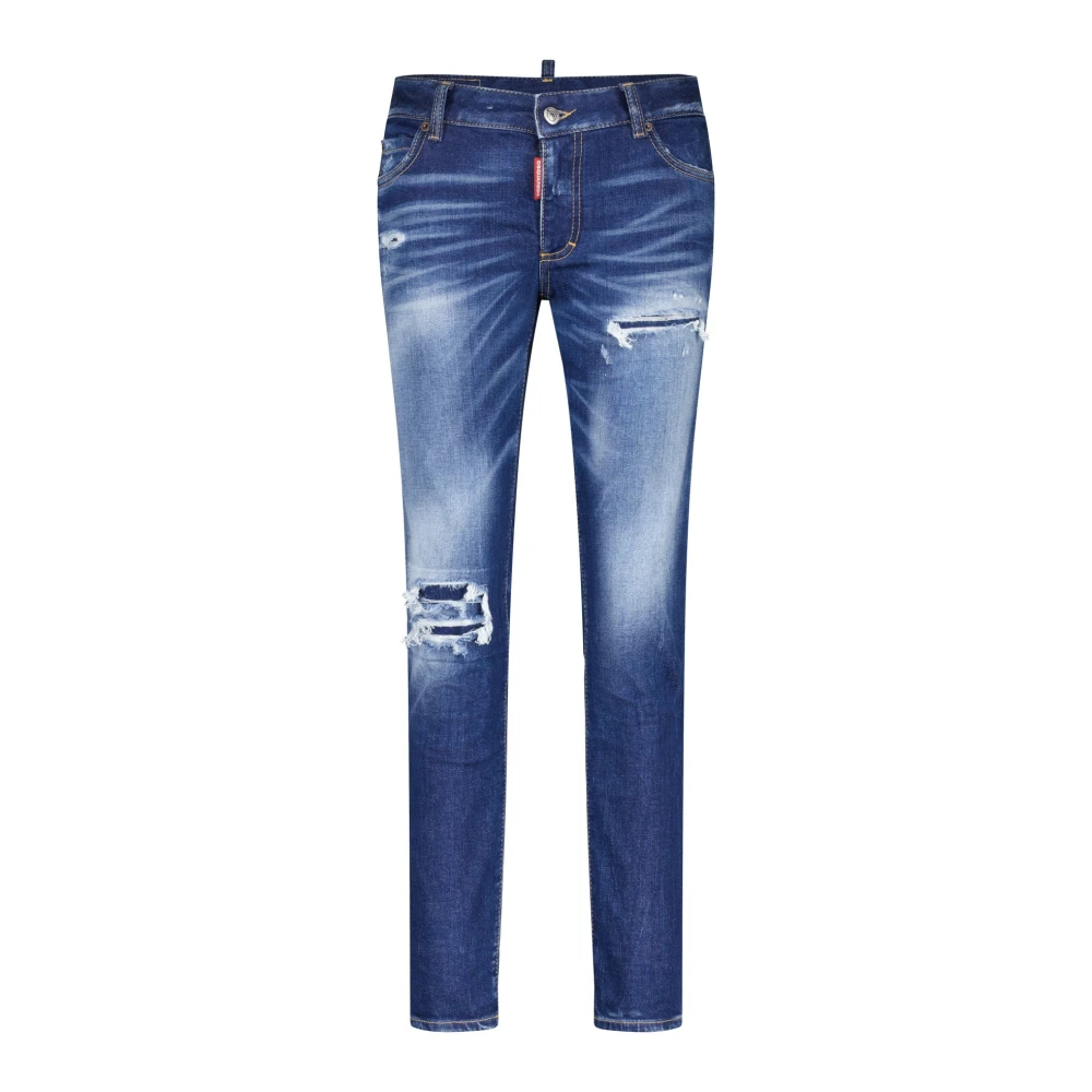 Dsquared2 Versleten Slim-fit Gescheurde Jeans Blue