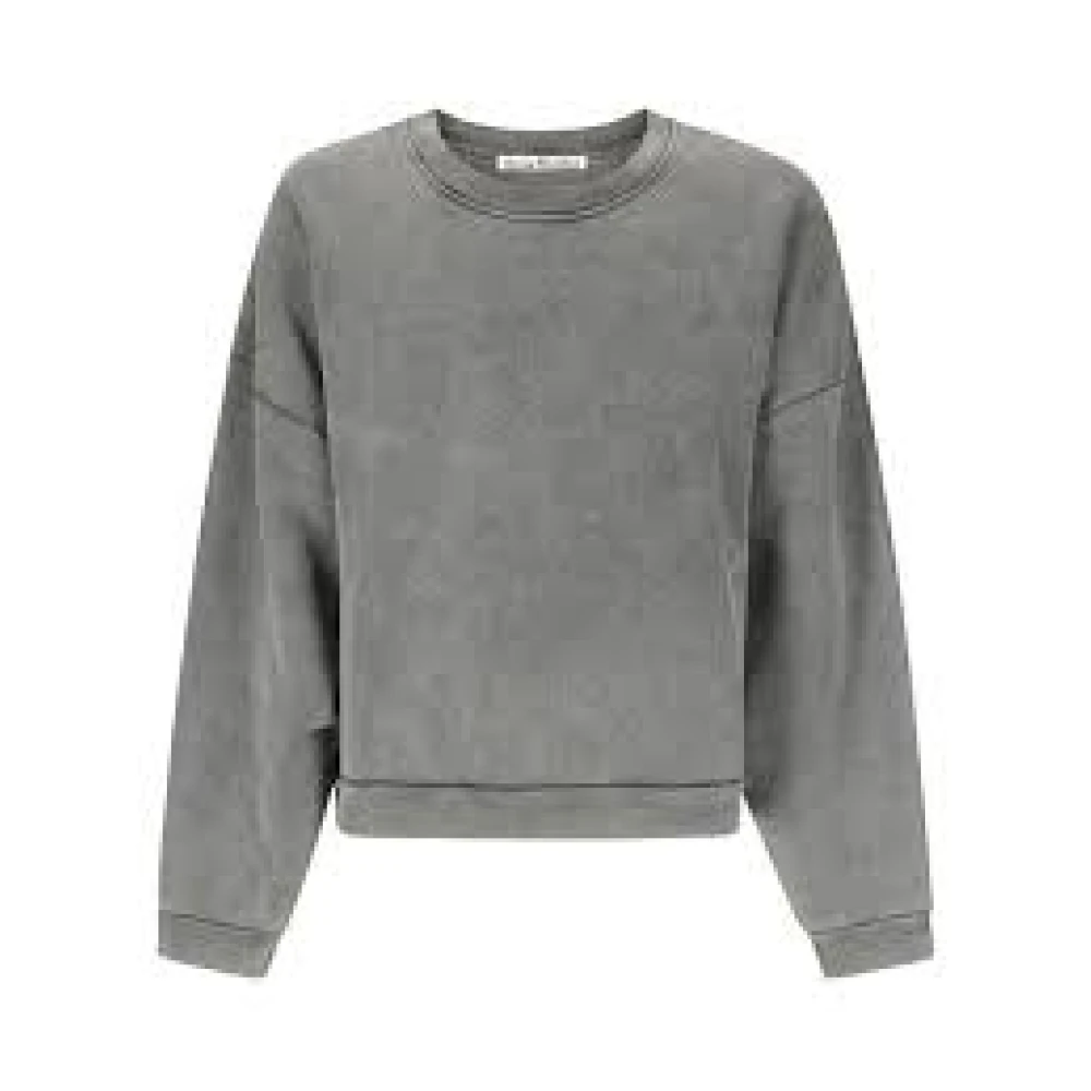 Acne Studios Casual Crewneck Sweatshirt in diverse kleuren Black Dames