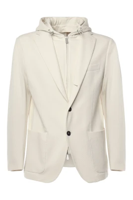 Hooded Single Breasted Jacket