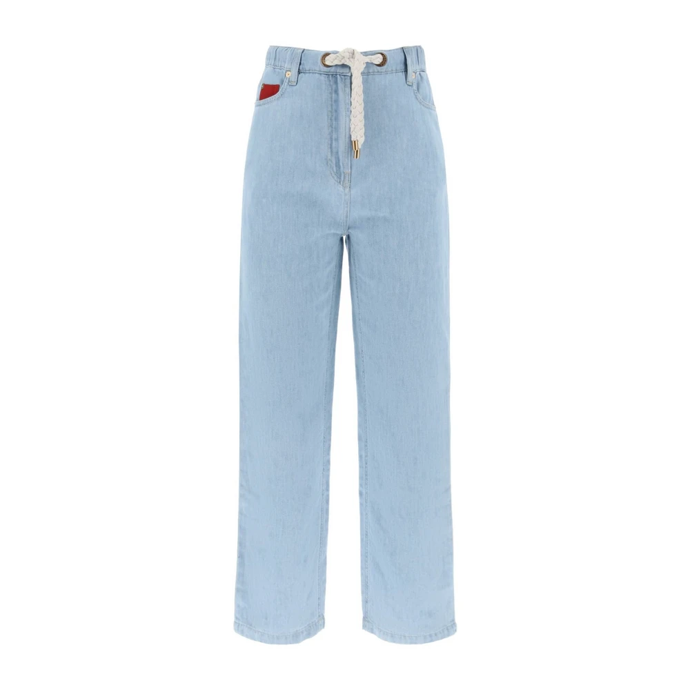 Agnona Klassieke Denim Jeans voor Dagelijks Gebruik Blue Dames