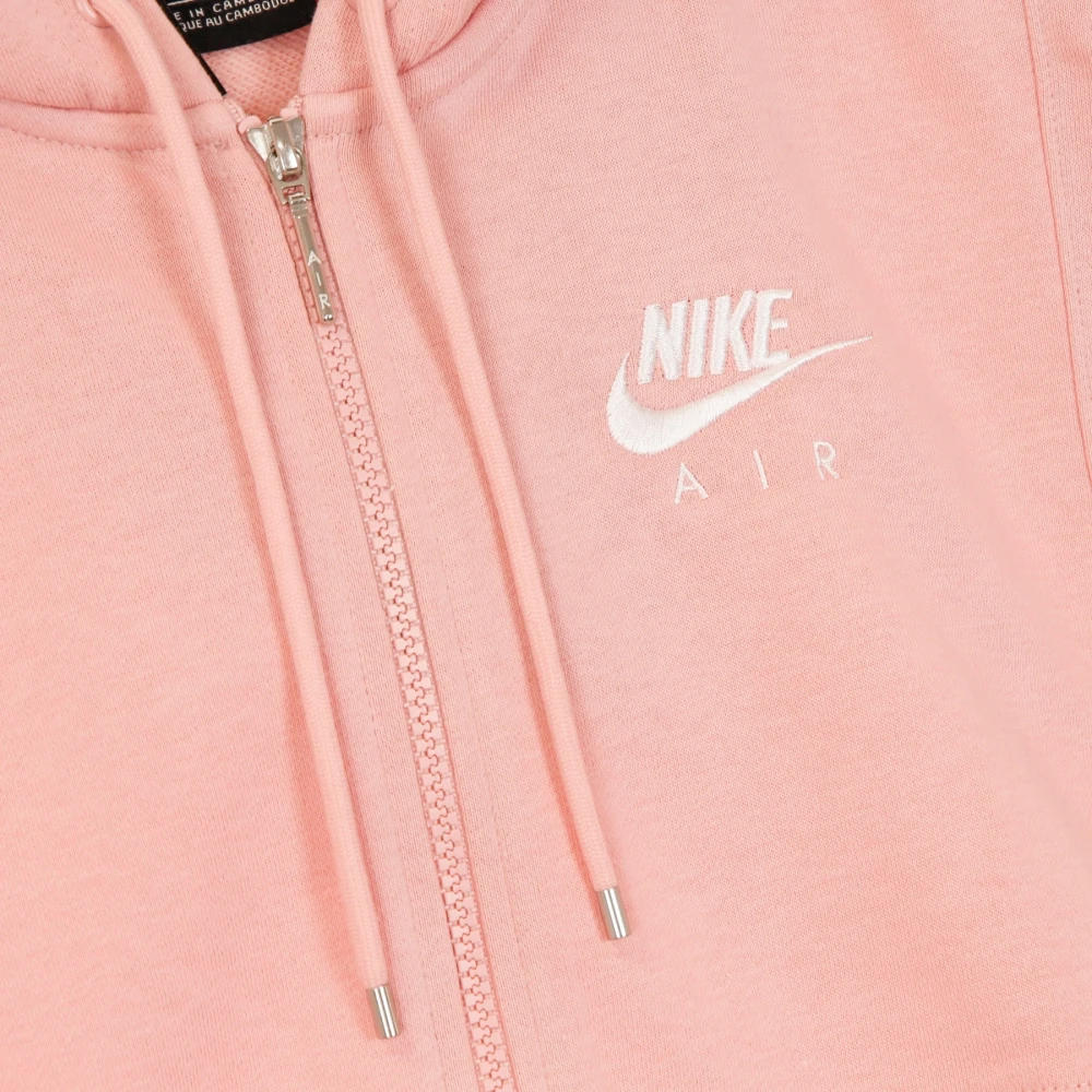 Nike Zip Sports Air Top Fleece Hoodie Pink Dames