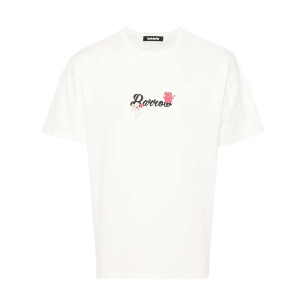 Barrow Fluffy Team Print T-shirt White