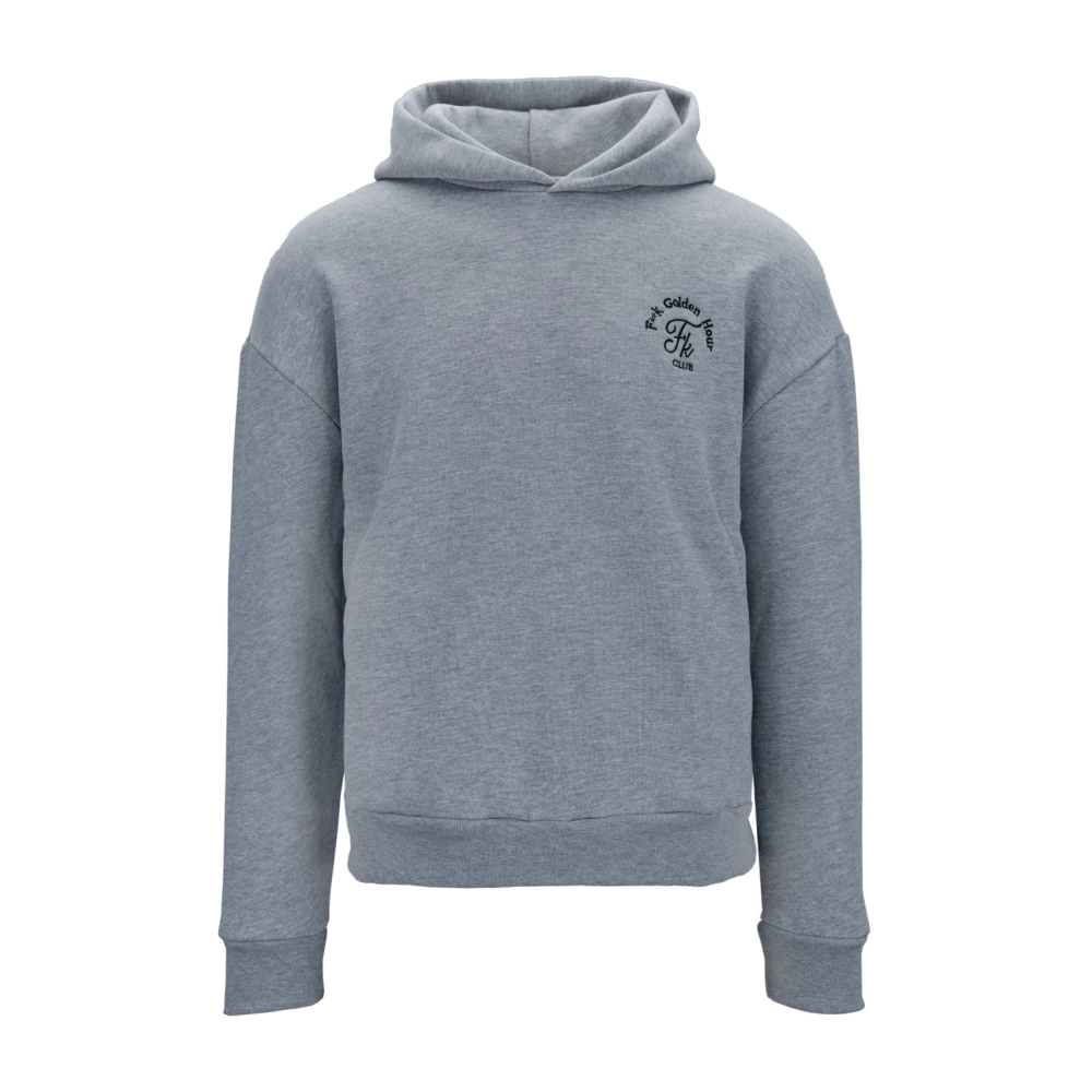 F**k Stijlvolle hoodie met geborduurde details Gray Dames