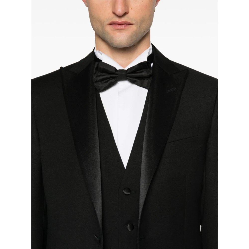 Corneliani Zwart pak voor mannen Black Heren