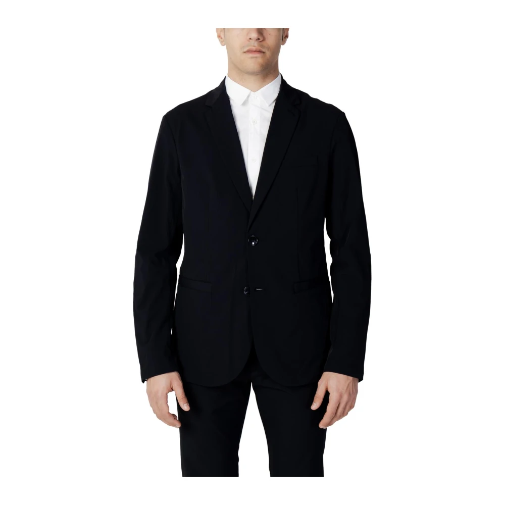 Armani Exchange Men's Blue Blazers, 2XL, Single-Breasted Blazer