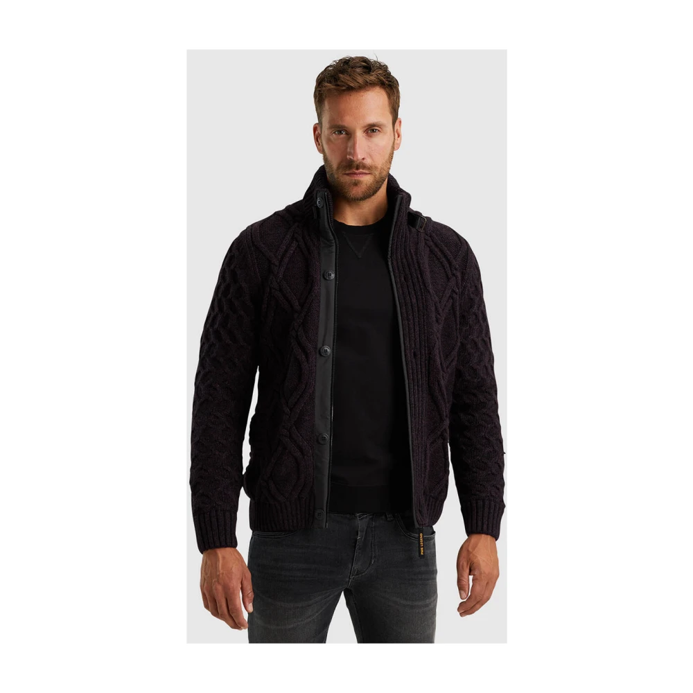PME Legend Zware Gebreide Gemengde Garen Ritsjas Brown Heren