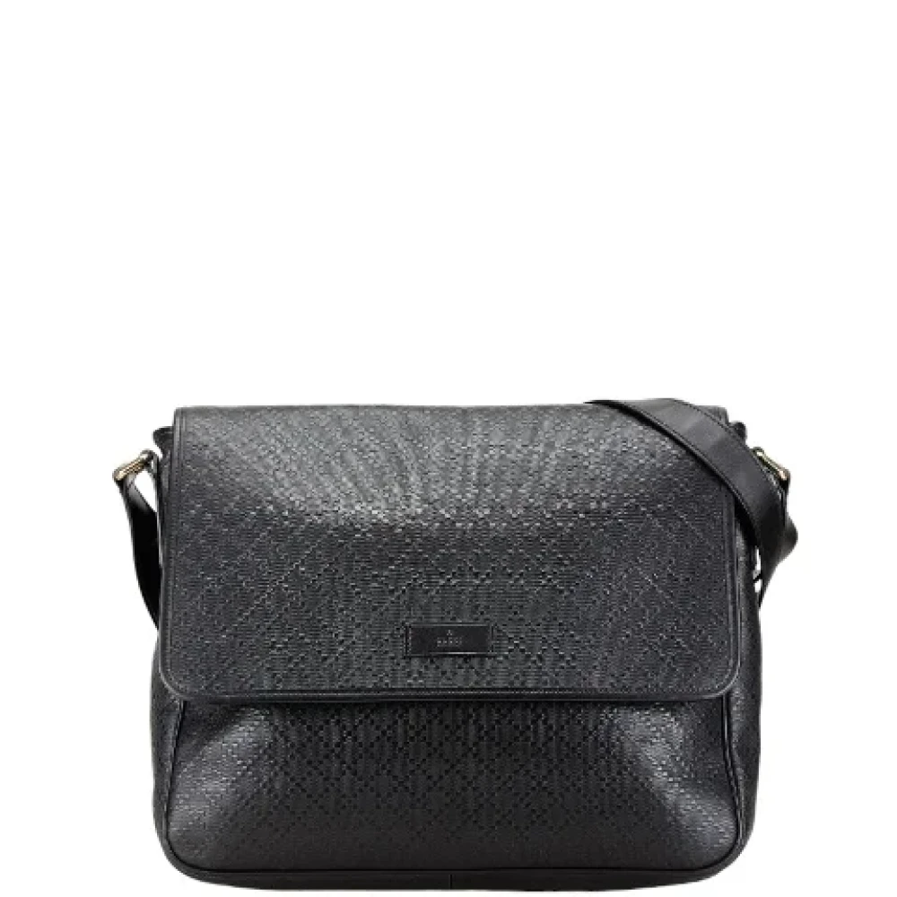 Gucci Vintage Pre-owned Leather crossbody-bags Black Dames