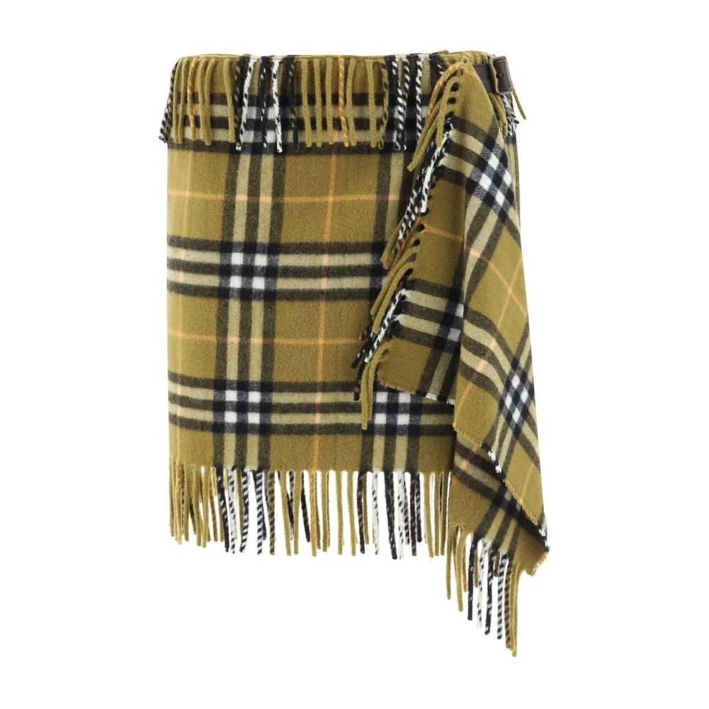 Burberry Wollen minirok met sjaalontwerp Multicolor Dames