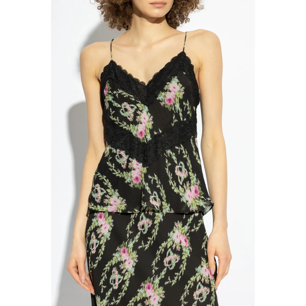 Loveshackfancy Top Brimsley Black Dames