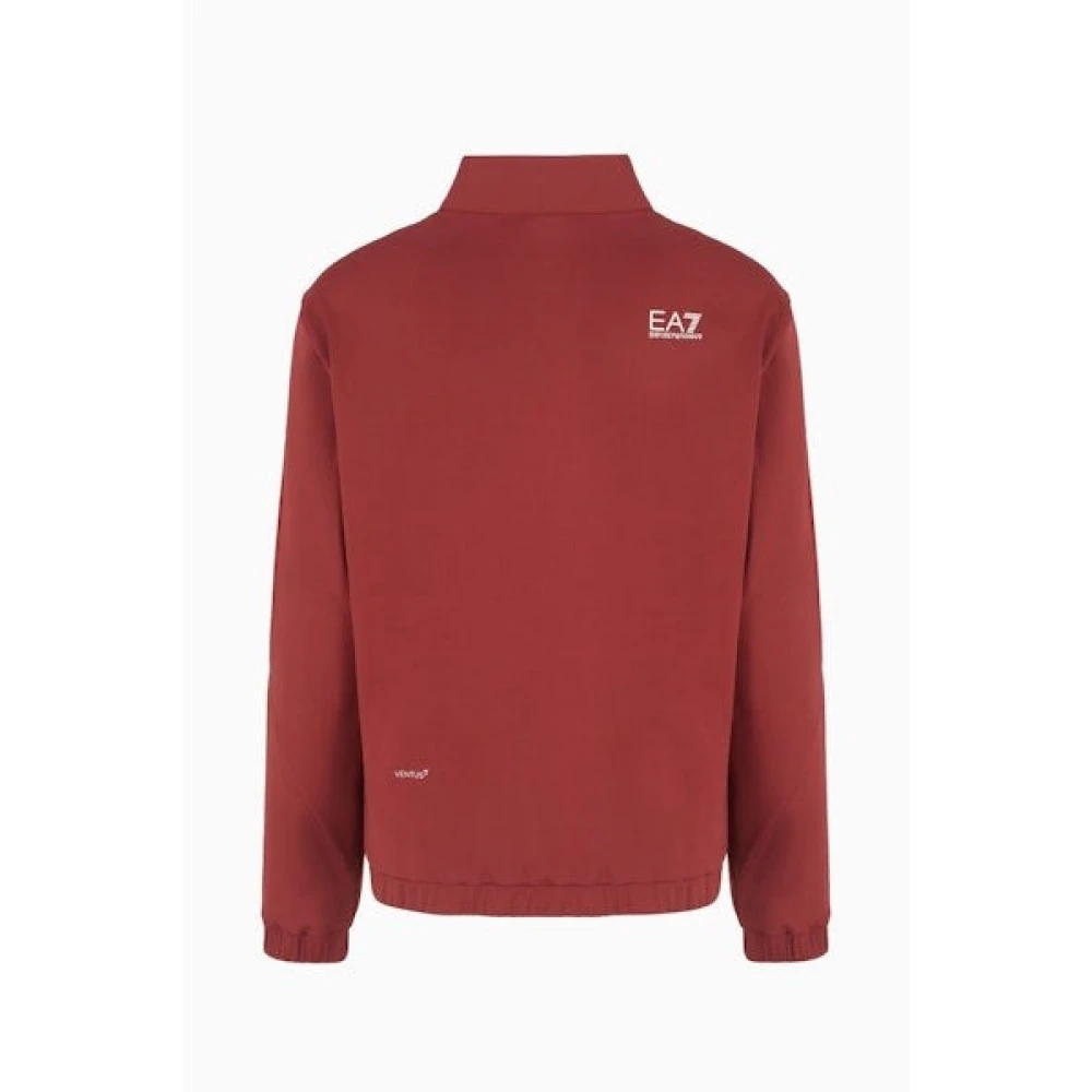 Emporio Armani EA7 Heren Syrah Sweatshirt Aw24 Red Heren