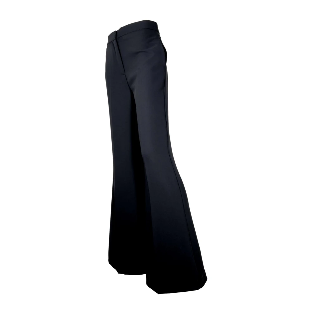 Kaos Elegante Flared Broek in Zwart Black Dames