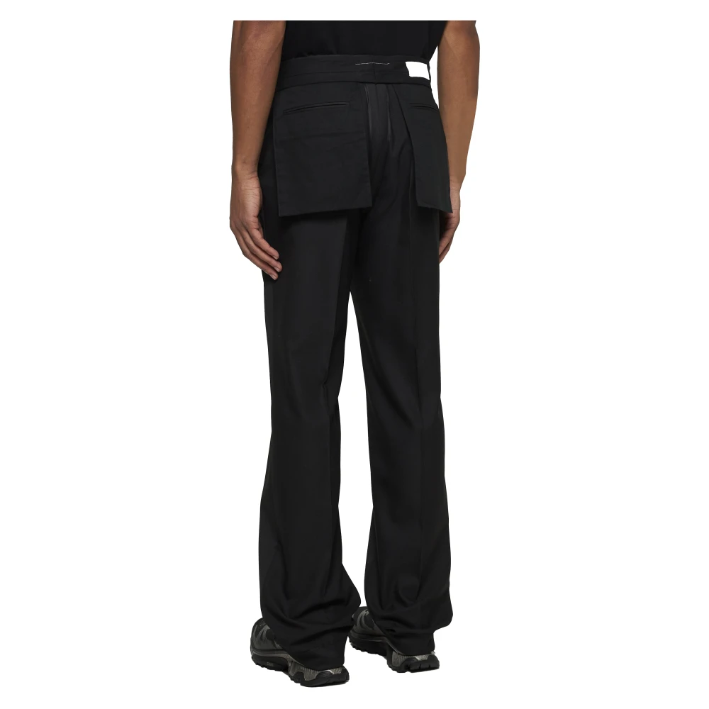 MM6 Maison Margiela Zwarte broek met rechte pijpen Black Heren