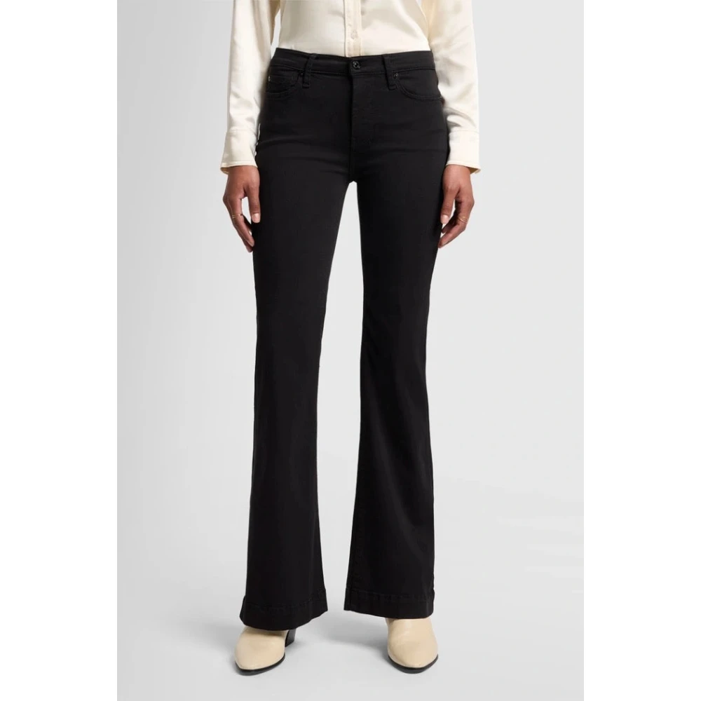 7 For All Mankind Jeans Flare Black Dames