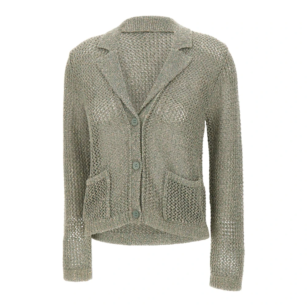 Kangra Women's Green Cardigans, S, Cropped Cardigan