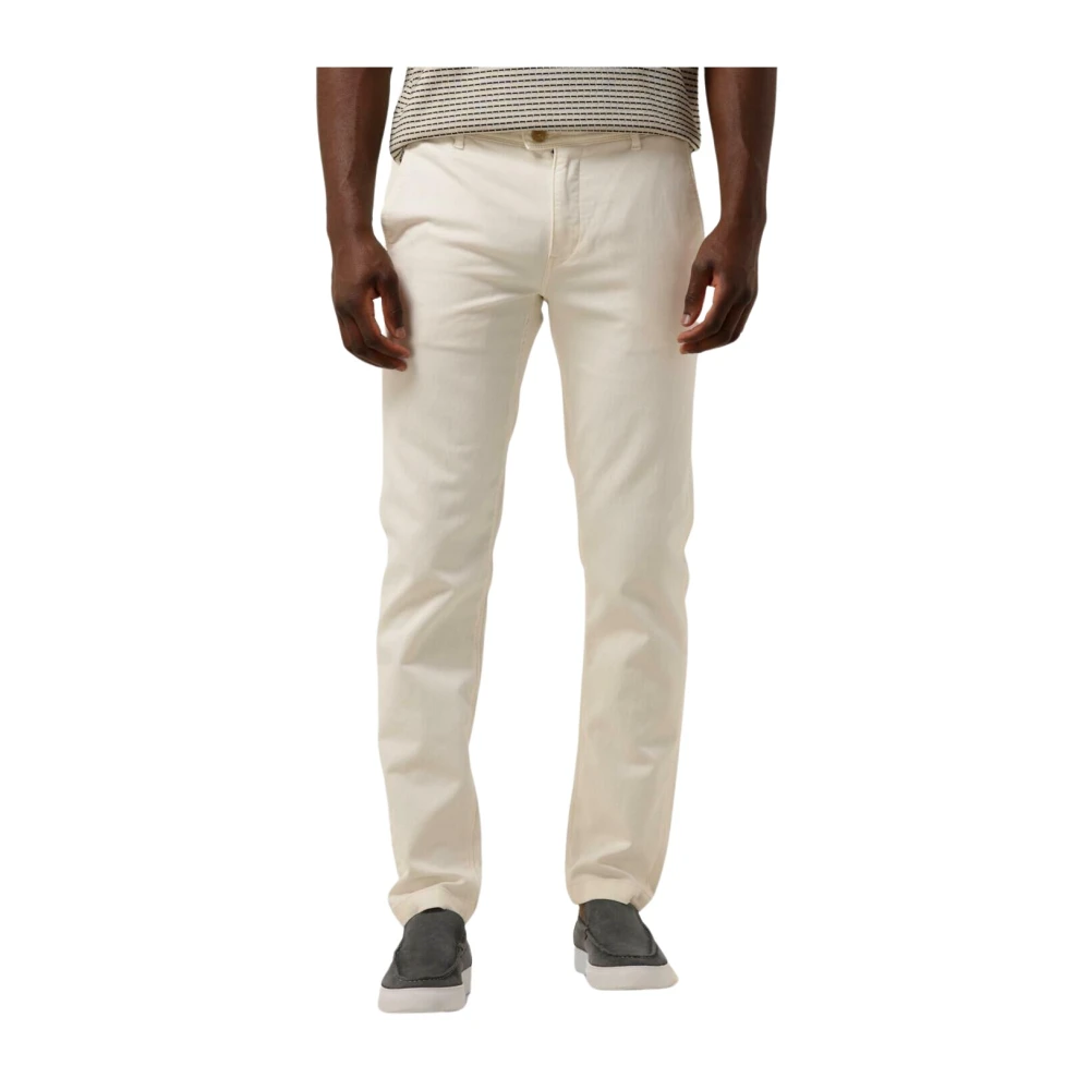 Vanguard Heren Chino Licht Stretch Dobby Broek Beige Heren