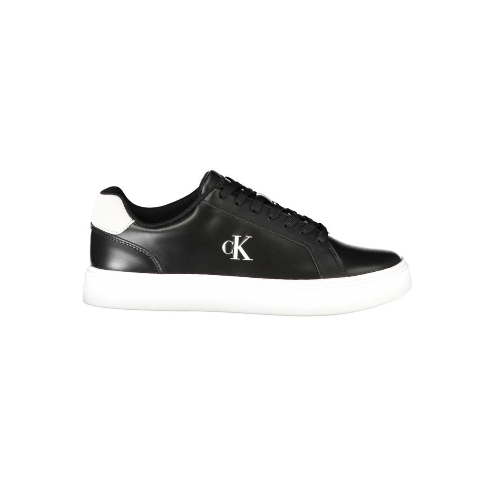 Calvin Klein Men's Black Leather Sneaker
