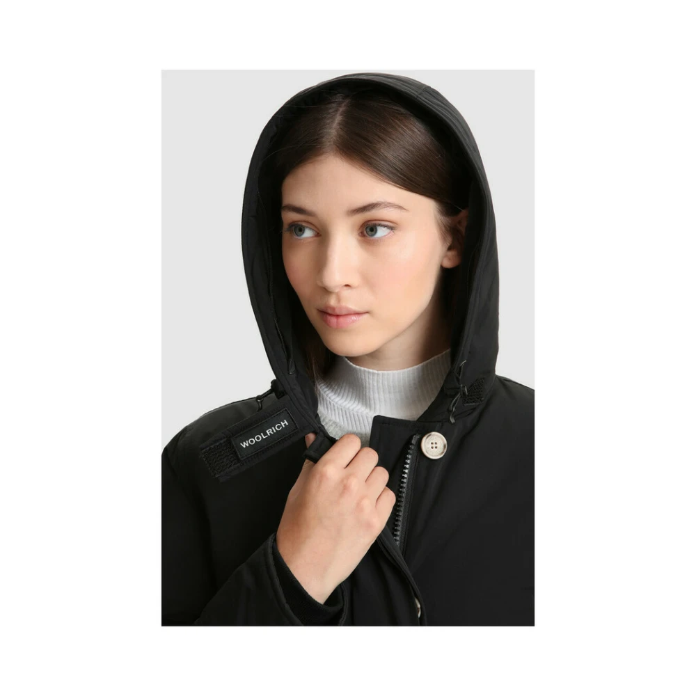 Woolrich Arctische Parka met Afneembare Geverfde Bont Black Dames