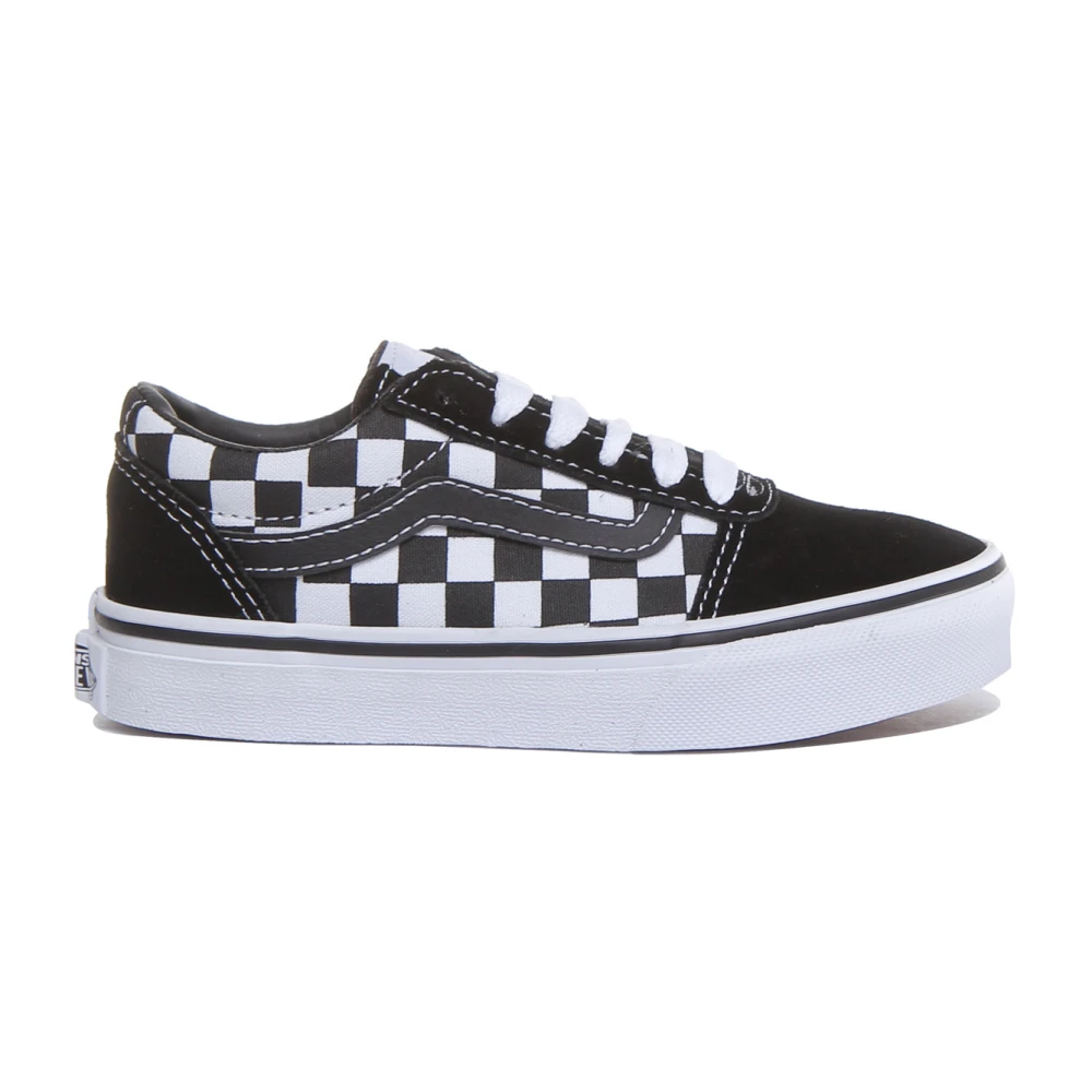 Vans Unisex Kids Black Kids Sneakers, 31 Eu, Check Old Skool White